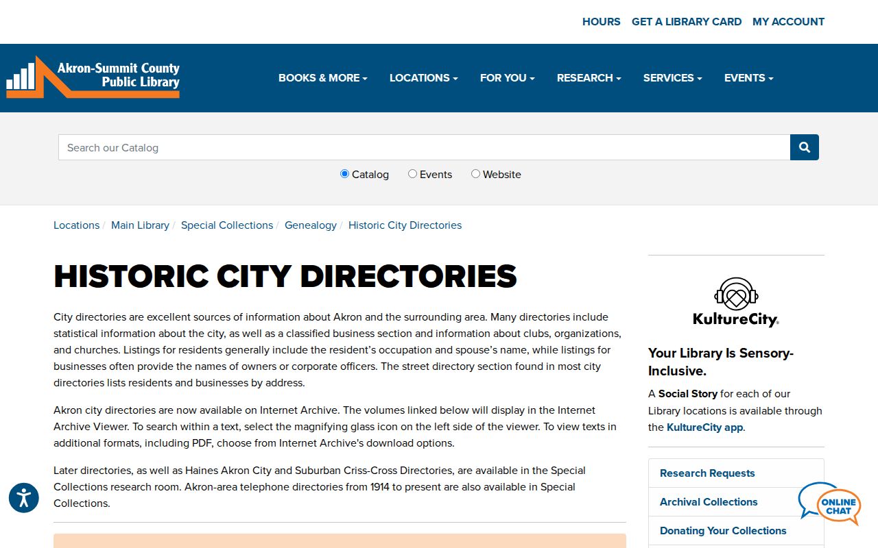 Cuyahoga Falls street directory historic city and street directories